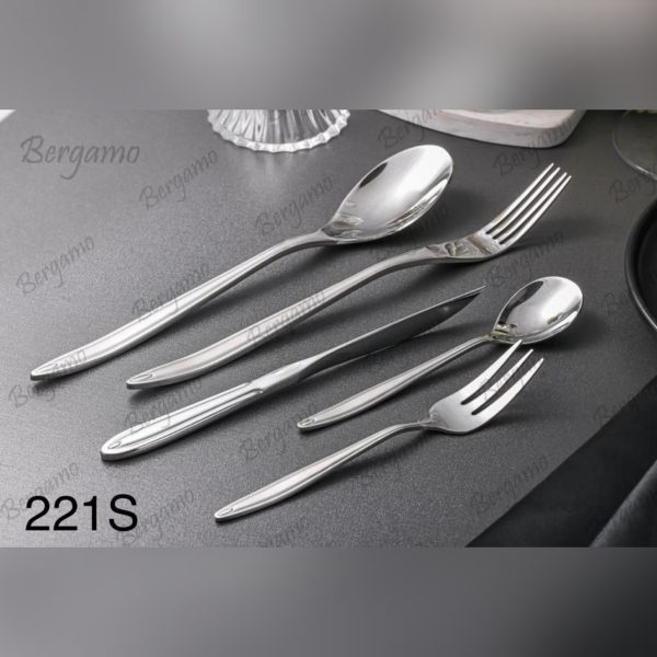 سرویس قاشق چنگال 160 پارچه برگامو مدل 221s - Image 8