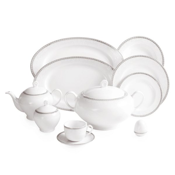 سرویس غذاخوری 102 پارچه چینی زرین ایران سری ایتالیا اف مدل Riva درجه عالی کد 51 - Image 4