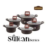 سرویس قابلمه 10 پارچه زیو مدل 7160 (نانو گرانیت گیاهی) - Image 4