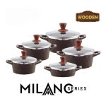 سرویس قابلمه 10 پارچه زیو مدل 7180 (نانو گرانیت گیاهی) - Image 4