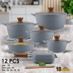 سرویس قابلمه 12 پارچه دالهو ترکیه (دو رو گرانیت) - Image 2