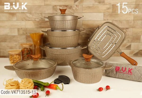 سرویس قابلمه 15 پارچه بی وی کی طرح الیزا - Image 5