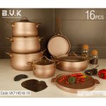 سرویس قابلمه 16 پارچه بی وی کی (دو رو گرانیت)