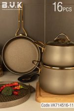 سرویس قابلمه 16 پارچه بی وی کی (دو رو گرانیت) - Image 6