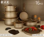 سرویس قابلمه 16 پارچه بی وی کی (دو رو گرانیت) - Image 2
