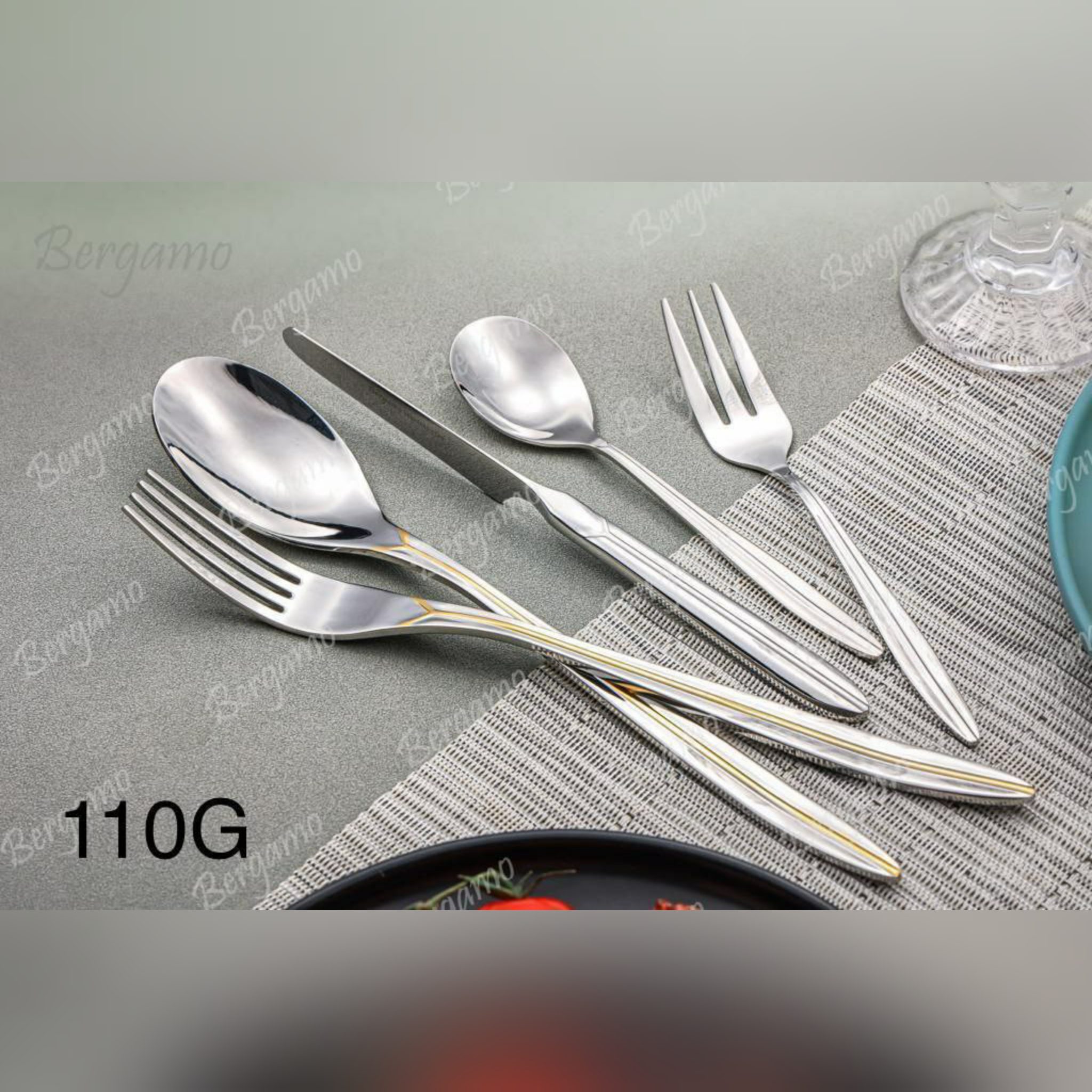 bergamo 110g سرویس قاشق چنگال 38 پارچه 6 نفره برگامو مدل 110g - Image 1