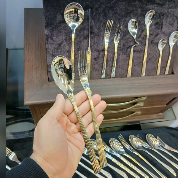 سرویس قاشق چنگال 30 نفره کارلینتون مدل 681g - Image 3