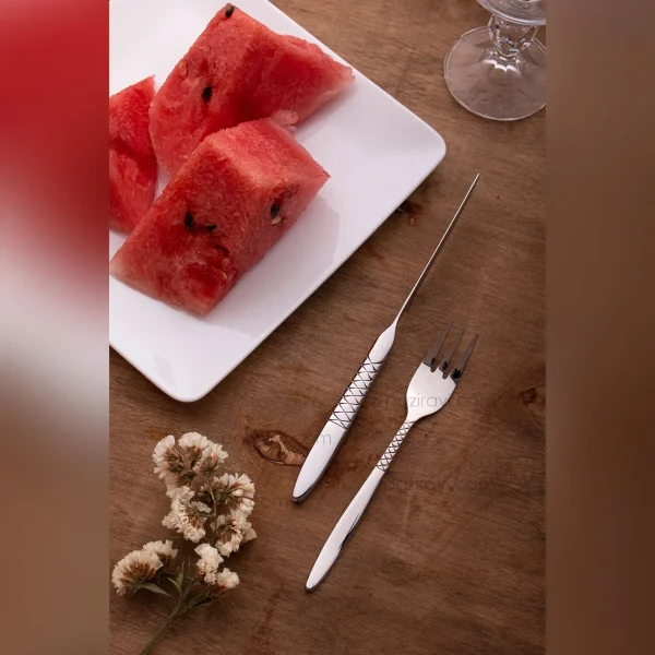 کارد و چنگال میوه خوری 12 پارچه رولنزا مدل A44 - Image 7