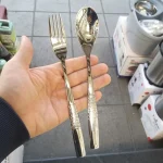 قاشق و چنگال غذاخوری 12 پارچه رولنزا مدل D56 - Image 7