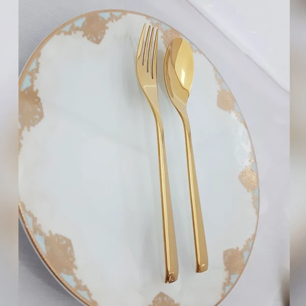 قاشق و چنگال غذاخوری 12 پارچه رولنزا مدل D58W - Image 2