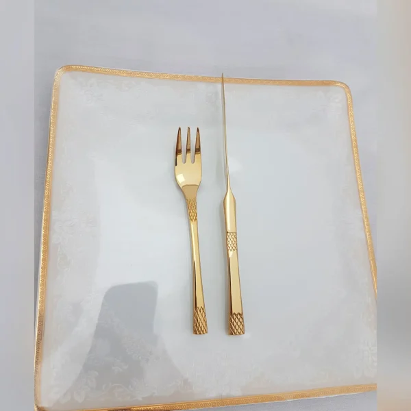 کارد و چنگال میوه خوری 12 پارچه رولنزا مدل D59W - Image 5