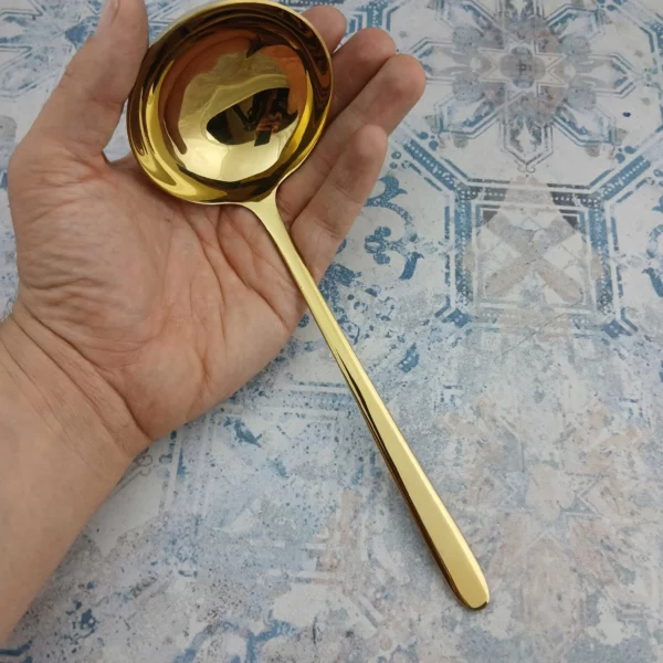 ملاقه سوپ متوسط وِسر مدل دونا طلایی - Image 6