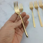 چنگال میوه تک طلایی مدل دونا طلایی بسته 5 عددی - Image 6