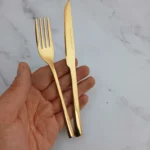 کارد و چنگال میوه 12 پارچه مدل نیوبرلین طلایی - Image 7