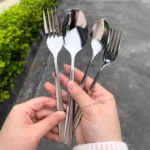قاشق و چنگال غذاخوری 12 پارچه یونیک مدل ناخنی - Image 2