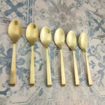قاشق چای طلایی مات بسته 6 عددی - Image 3