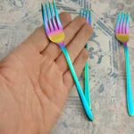 چنگال میوه 3 پارچه مدل دونا هفت رنگ بسته 3 عددی