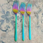 چنگال میوه 3 پارچه مدل دونا هفت رنگ بسته 3 عددی - Image 2