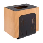 ست سطل و جای دستمال کاغذی رزاری کد 747 رنگ مشکی - Image 6
