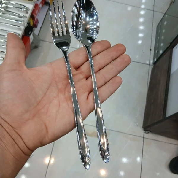 قاشق و چنگال غذاخوری 12 پارچه اس جی مدل 304m - Image 5