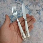کارد و چنگال میوه بلر مدل سرامیکی - رنگ سفید - Image 5
