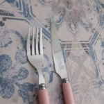 کارد و چنگال میوه بلر مدل سرامیکی - رنگ صورتی - Image 3