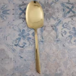 سرویس قاشق چنگال 144 پارچه یونیک تمام طلایی مدل ناخنی - Image 10