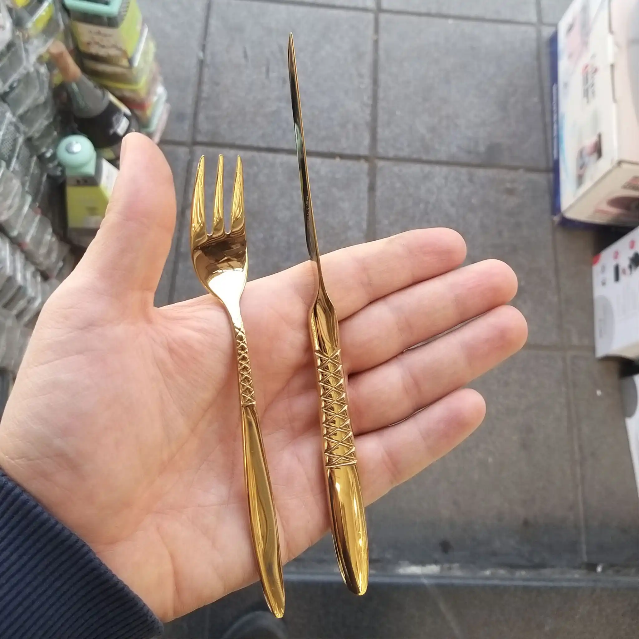 A44 (5) کارد و چنگال میوه خوری 12 پارچه رولنزا مدل A44W - تصویر 1