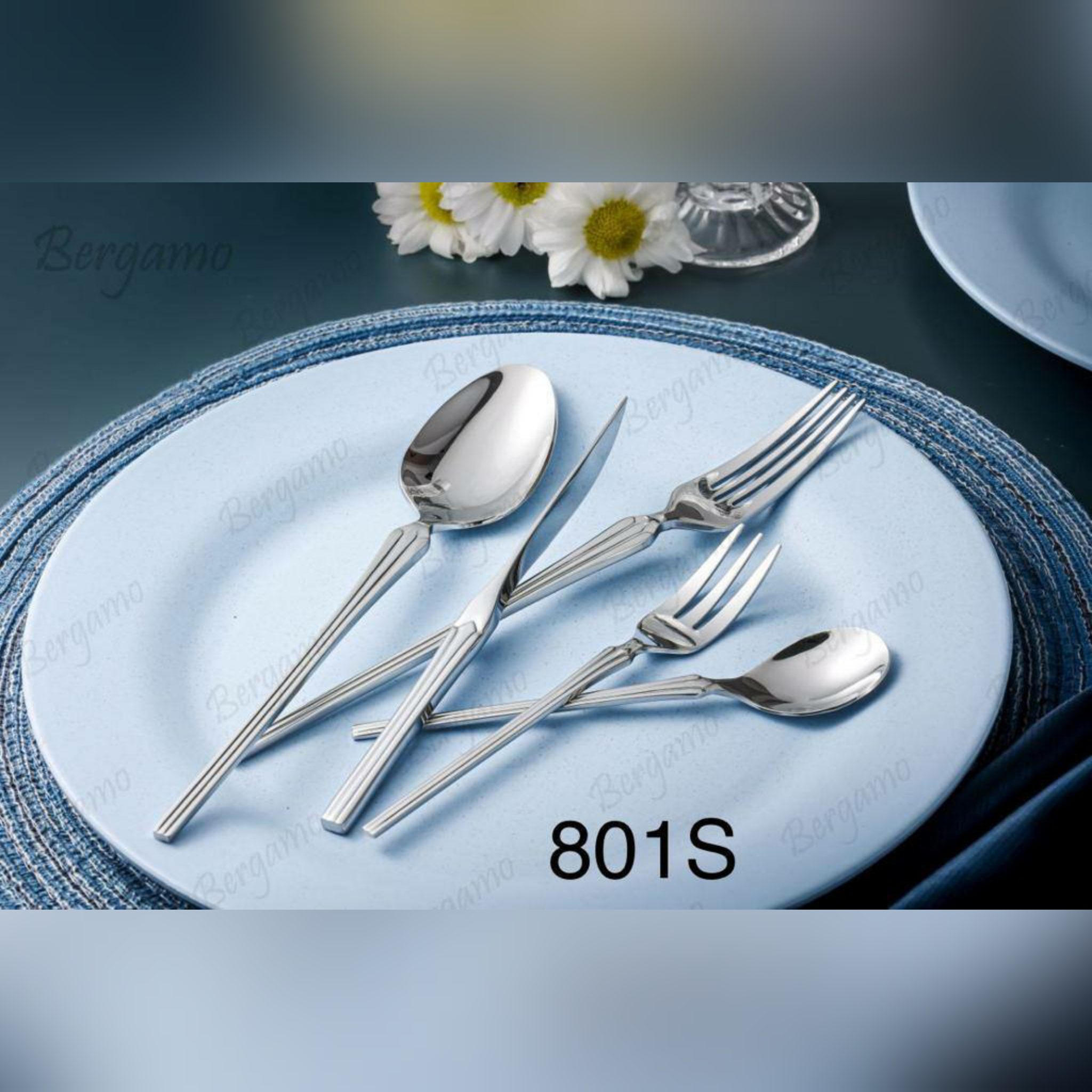 PhotoGrid_Plus_1720871189287 سرویس قاشق چنگال 160 پارچه برگامو مدل 801s - تصویر 1
