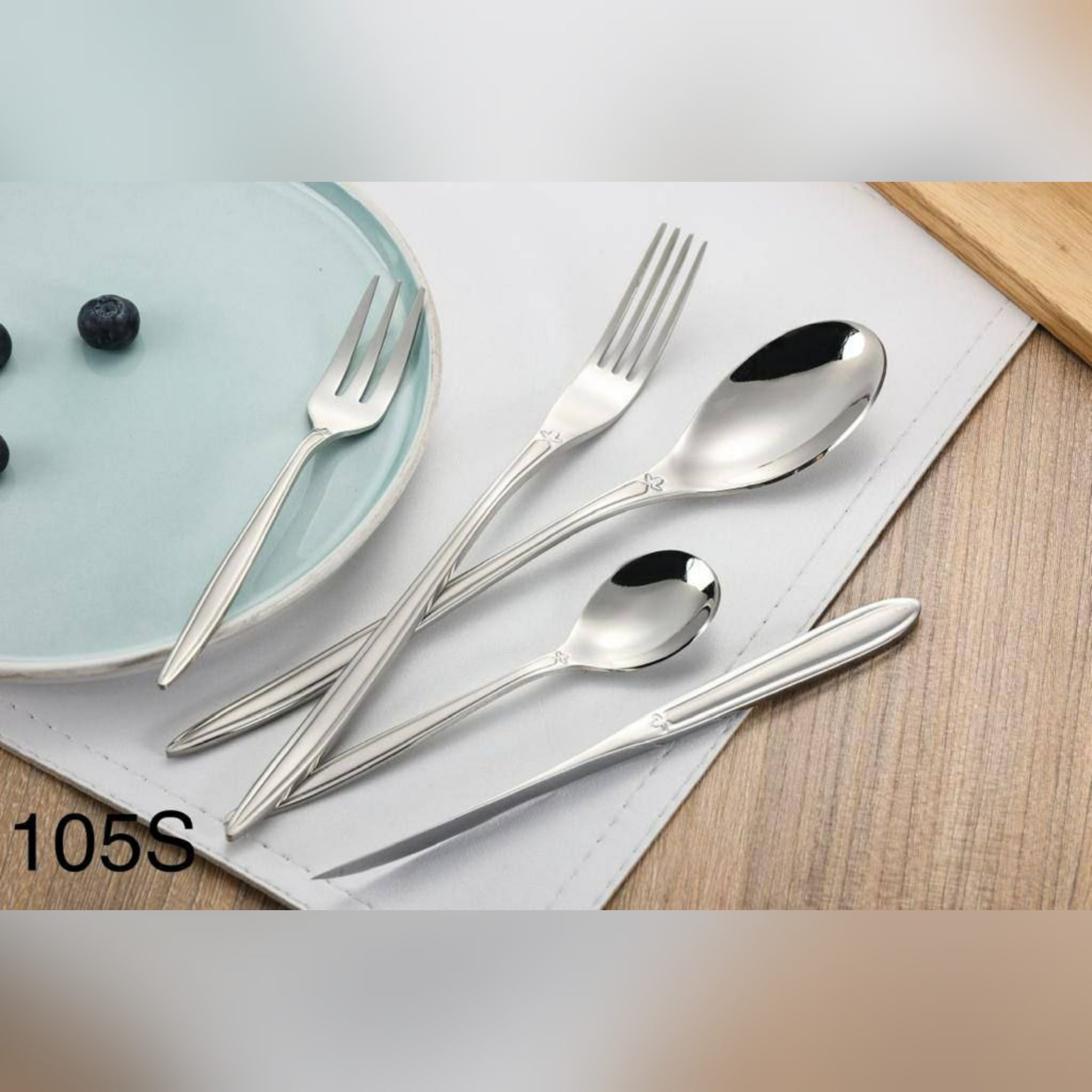 PhotoGrid_Plus_1720876562068 سرویس قاشق چنگال 160 پارچه برگامو مدل 105s - تصویر 1