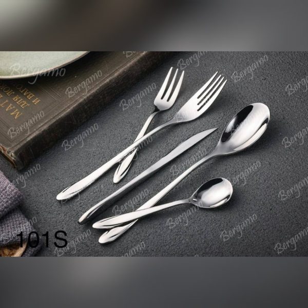 سرویس قاشق چنگال 160 پارچه برگامو مدل 101s