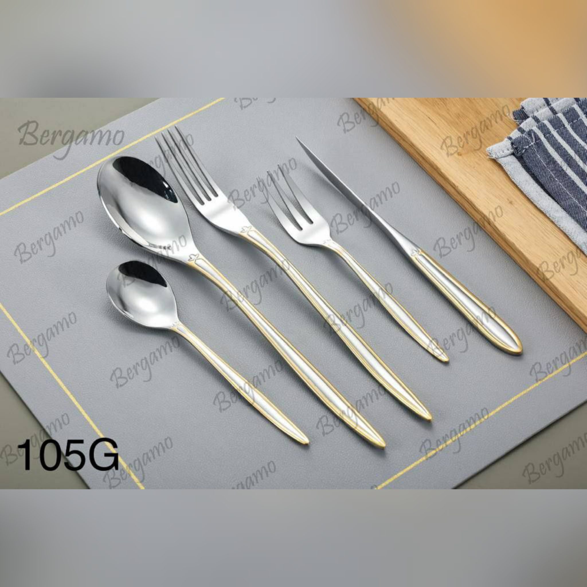 PhotoGrid_Plus_1720876590356 سرویس قاشق چنگال 160 پارچه برگامو مدل 105g - تصویر 1