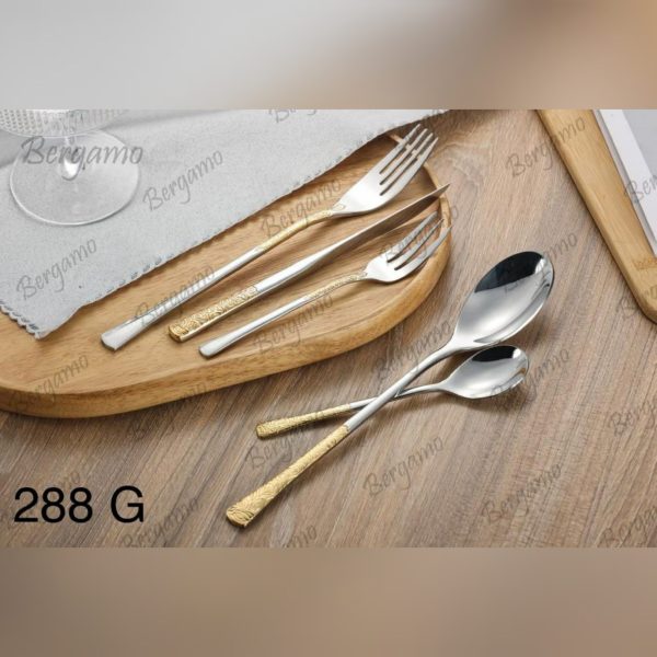 سرویس قاشق چنگال 160 پارچه برگامو مدل 288G