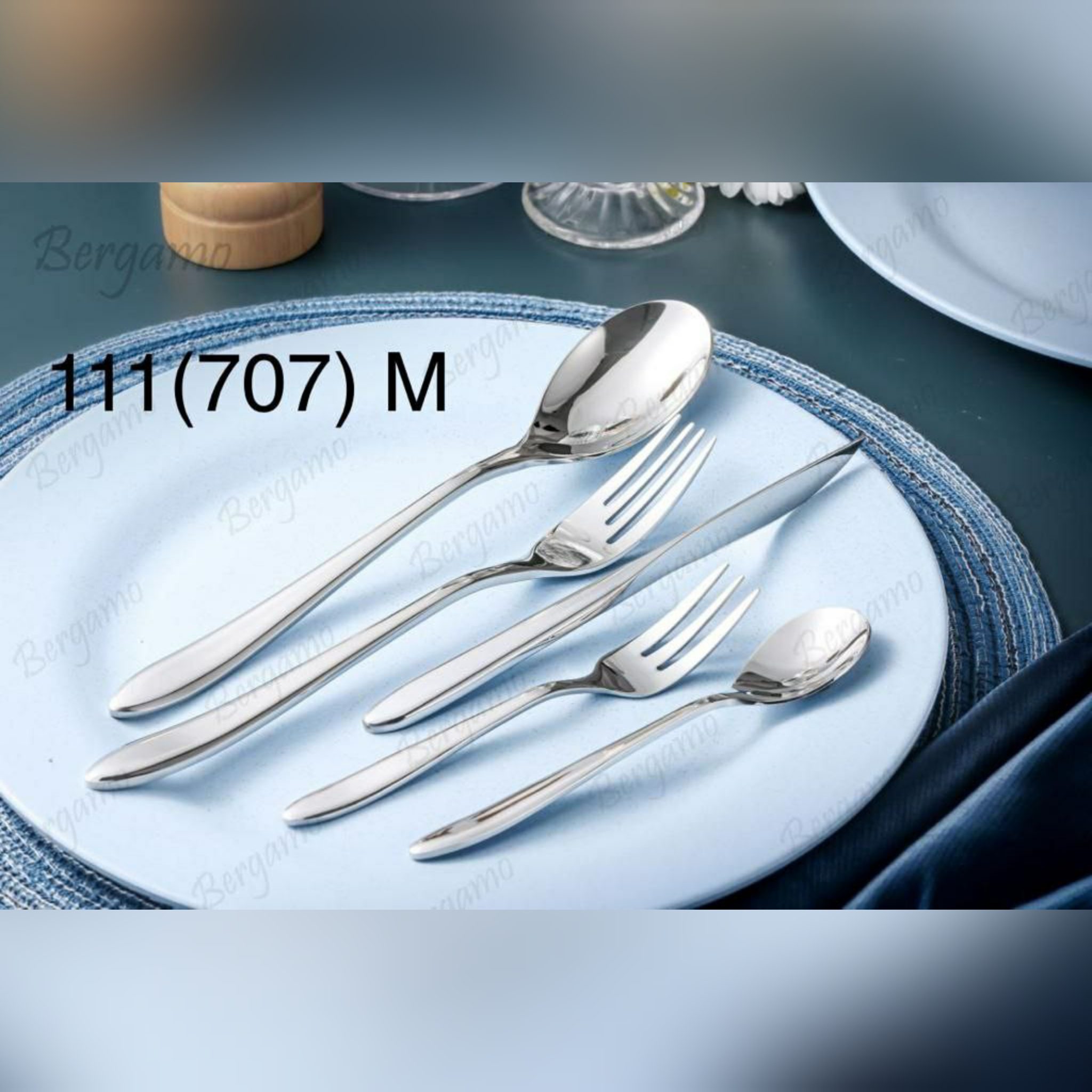 PhotoGrid_Plus_1720876637077 سرویس قاشق چنگال 160 پارچه برگامو مدل 707m - تصویر 1