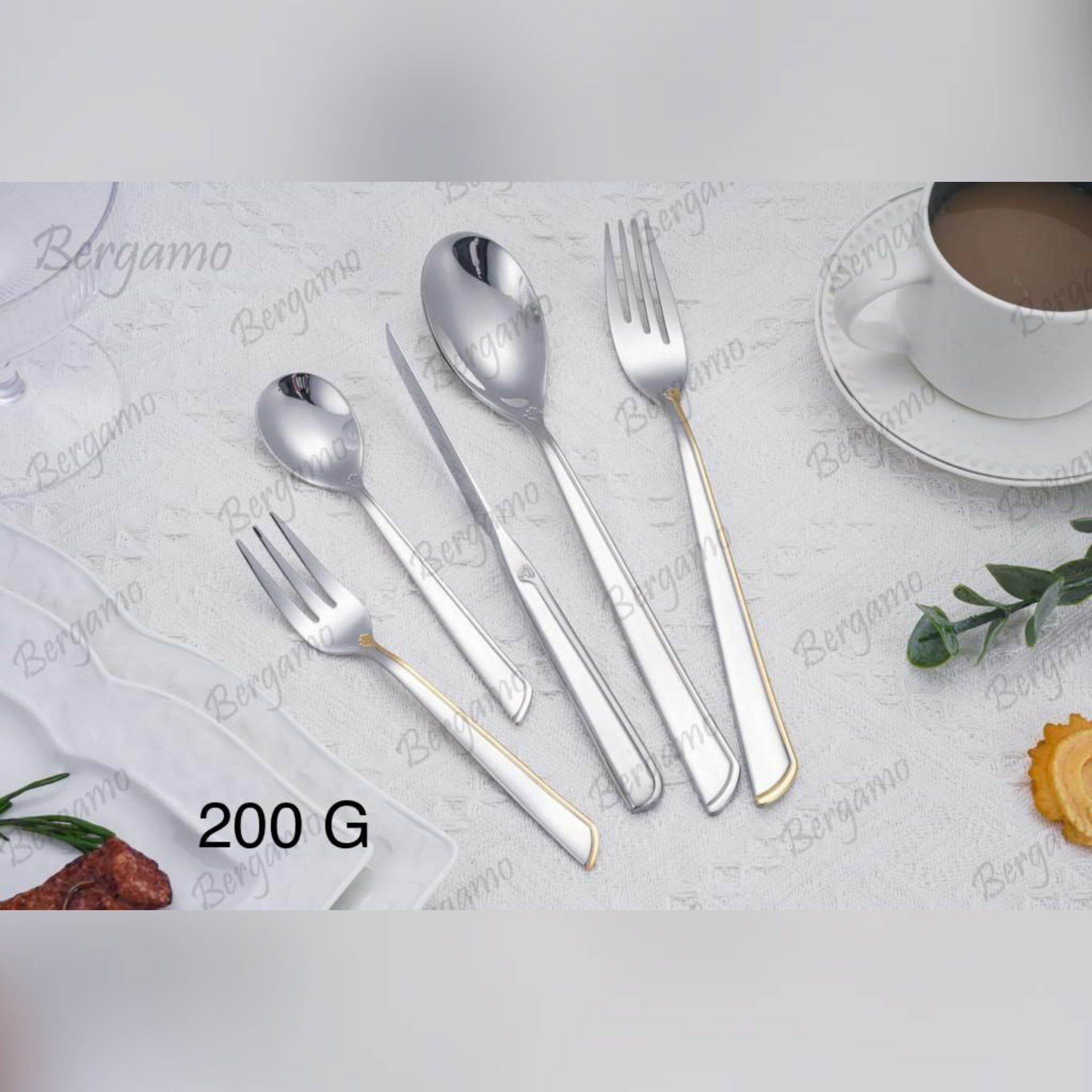 PhotoGrid_Plus_1720946911207 سرویس قاشق چنگال 160 پارچه برگامو مدل 200g - تصویر 1