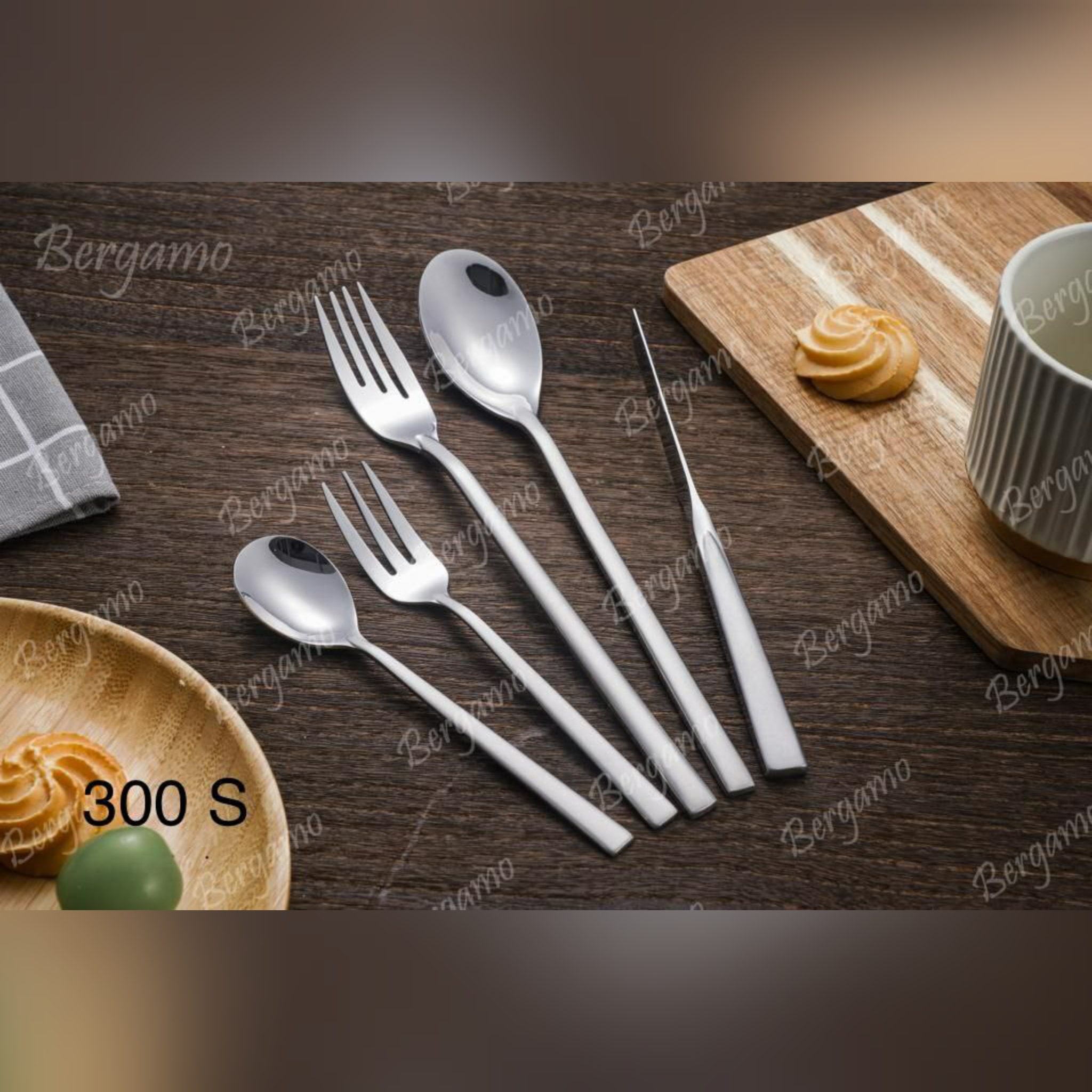PhotoGrid_Plus_1720946942571 سرویس قاشق چنگال 160 پارچه برگامو مدل 300s - تصویر 1