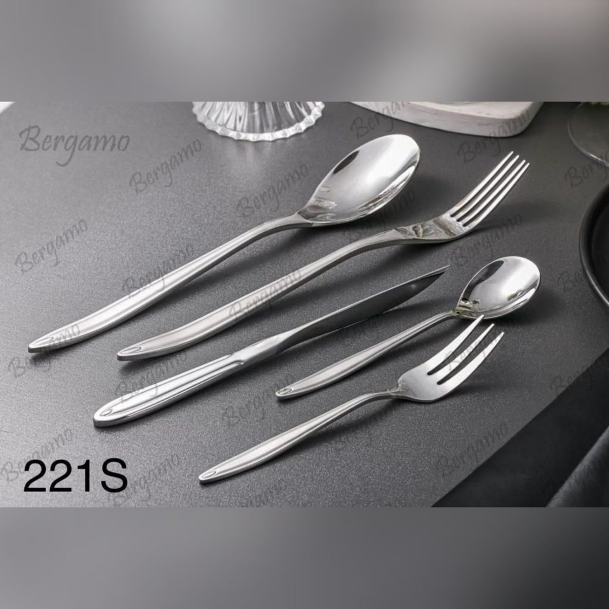 سرویس قاشق چنگال 160 پارچه برگامو مدل 221s - تصویر 8