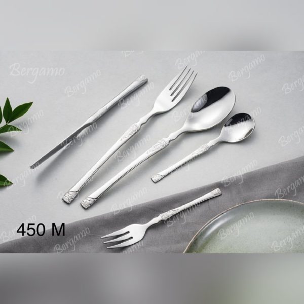 سرویس قاشق چنگال 52 پارچه 12 نفره برگامو مدل 450m