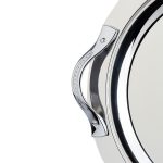 سینی استیل گرد شاینی مدل نیکولو – سایز متوسط - تصویر 2