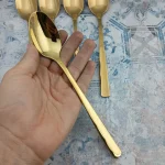 قاشق غذا خوری 5 پارچه مدل شیکاگو طلایی - تصویر 4