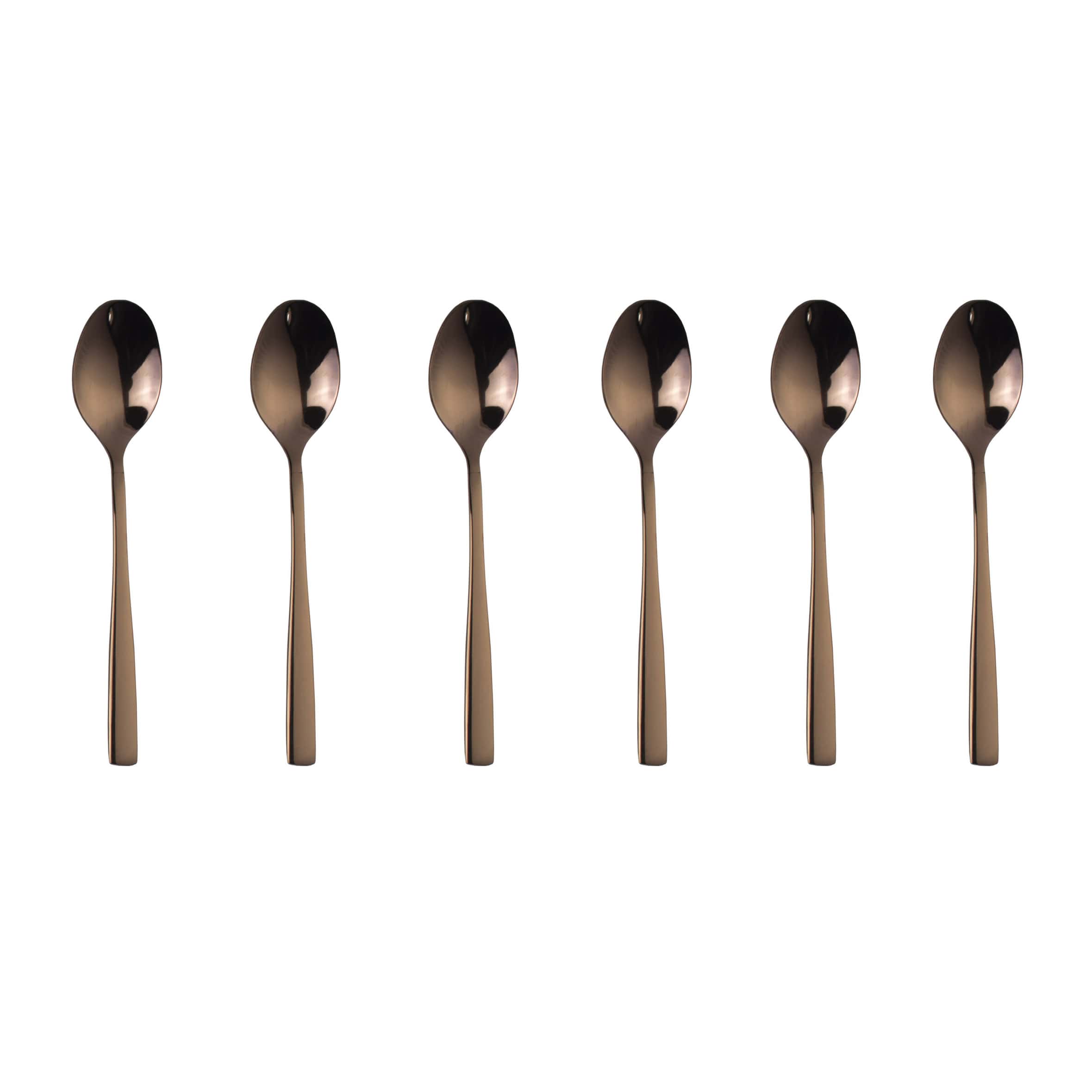 قاشق چای رزگلد شیکاگو 1-min قاشق چای خوری مدل شیکاگو رنگ رزگلد بسته 6 عددی - تصویر 1