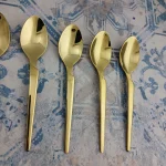 قاشق چای اس جی مدل هارمونی - طلایی - تصویر 4