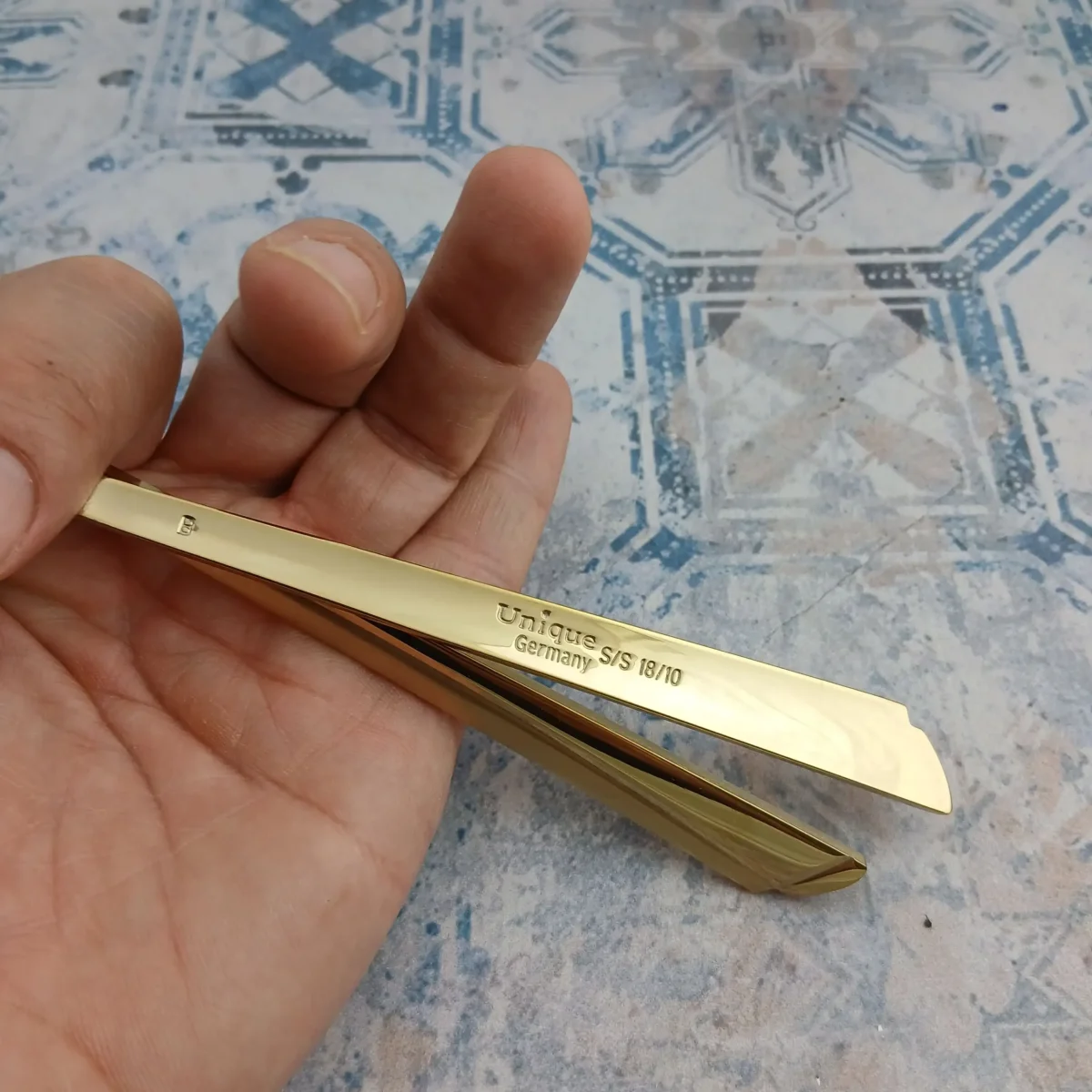 قاشق و چنگال غذاخوری 12 پارچه یونیک مدل ناخنی - طلایی - تصویر 4