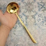 سرویس قاشق چنگال 144 پارچه یونیک تمام طلایی مدل ناخنی - تصویر 10