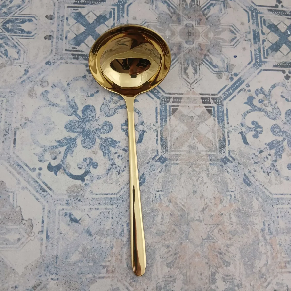 ملاقه سوپ متوسط وِسر مدل دونا طلایی - تصویر 3