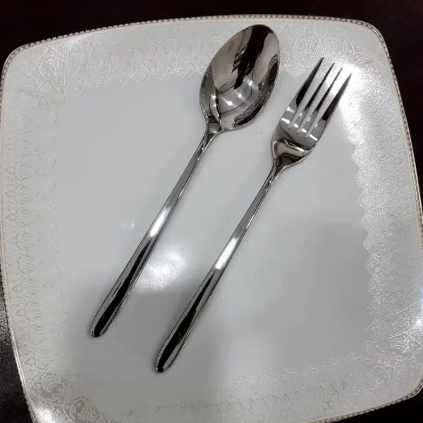 قاشق و چنگال غذا یونیک مدل دونا بسته 12 عددی