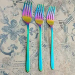 چنگال میوه 3 پارچه مدل دونا هفت رنگ بسته 3 عددی - تصویر 2
