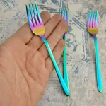 چنگال میوه 3 پارچه مدل دونا هفت رنگ بسته 3 عددی - تصویر 4