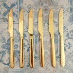 کارد میوه خوری 6 پارچه یونیک مدل دونا طلایی