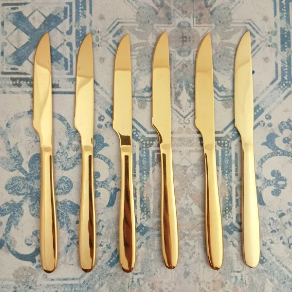 کارد میوه خوری 6 پارچه یونیک مدل دونا طلایی